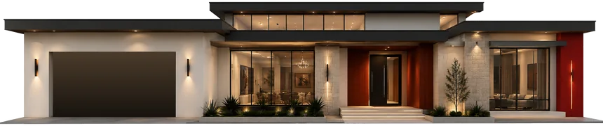 A modern Perth home at dusk with the garage door rolling open, fixed and running smoothly